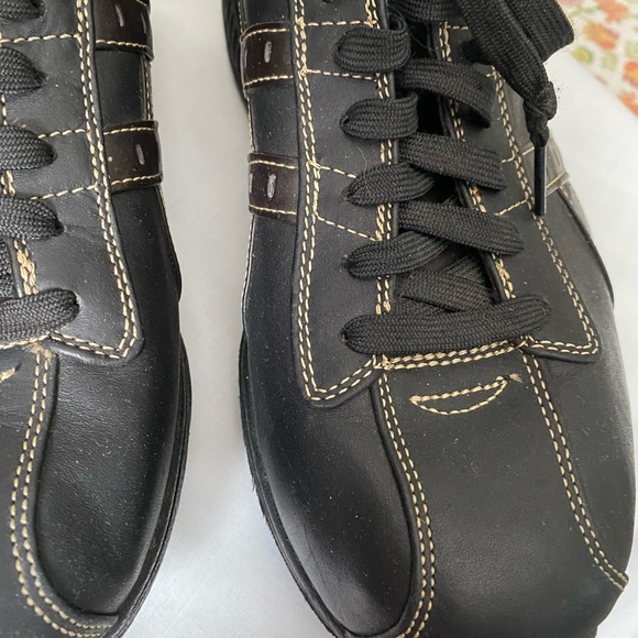 EUC Men's Skechers Shape Ups Lace Up Soft Leather Black Shoes Si… - Picture 4 of 14